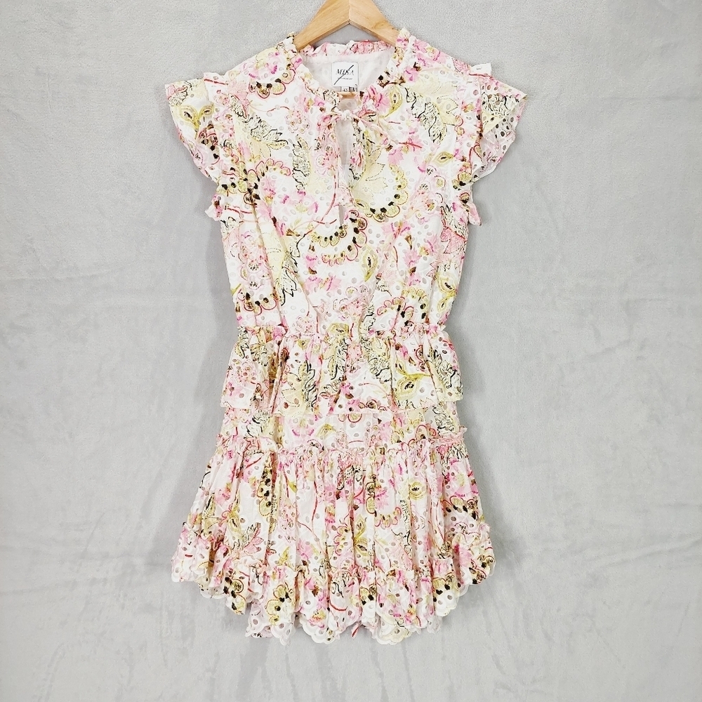 New Misa - Iliana Mini Tiered Floral Printed Eyelet P3099 - Picture 2 of 10